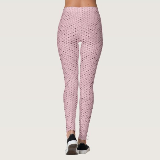 Vlasbladstreepjes met lijnpatroon traditionele jap leggings (Achterkant)