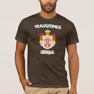 Vlasotince, Servië met wapenschild T-shirt