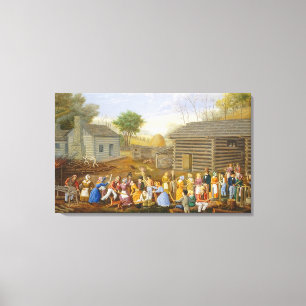 Vlasstaafbij, 1885 (olie op het aantikken van de b canvas afdruk