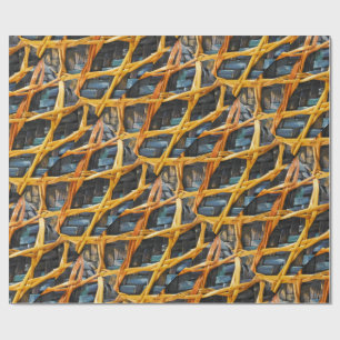 Vlaswemmandje van aotearoa Nieuw-Zeeland Blauw Cadeaupapier