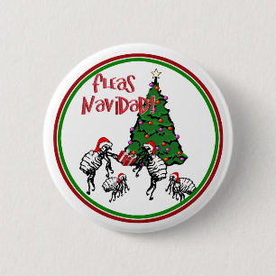 VLEAS NAVIDAD - Kerstmis en kerstboom Ronde Button 5,7 Cm