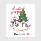 Vleas Navidad Kerstmis Sticker (Vel)