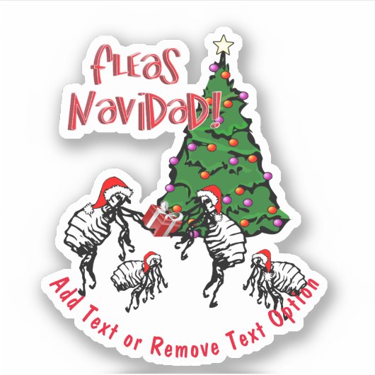 Vleas Navidad Kerstmis Sticker (Voorkant)