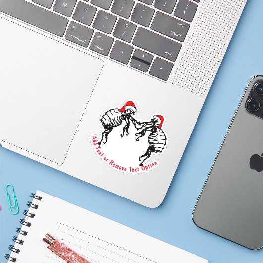 Vleas Navidad Kerstmis Sticker (Laptop met iPhone)