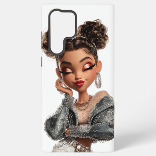 Vlecht glamour meisje samsung galaxy hoesje