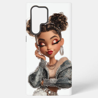Vlecht glamour meisje samsung galaxy hoesje