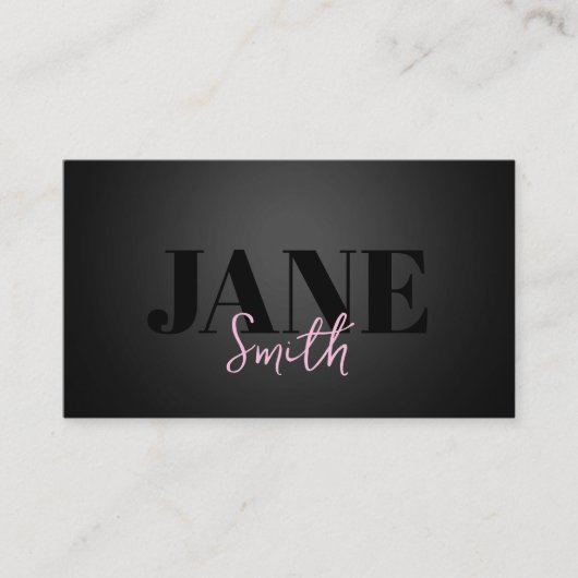 Vlecht Haar Hot Pink Visitekaartje (Voorkant)