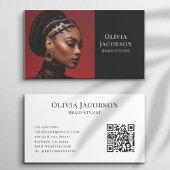 Vlecht Stylist Haar Loctician Foto Visitekaartje