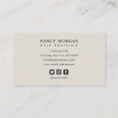 Vlechten Earth Tones Rustiek Visitekaartje (Achterkant)