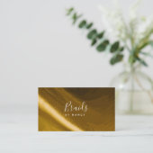 Vlechten faux gouden folie visitekaartje (Staand voorkant)