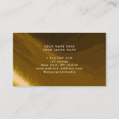 Vlechten faux gouden folie visitekaartje (Achterkant)