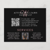 Vlechten Fotocollage Haarstylist Flyer (Achterkant)