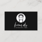 Vlechten Haar Stylist Modern Minimaal Visitekaartje (Voorkant)