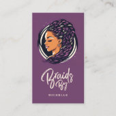 Vlechten Haar Stylist Moderne QR Code Visitekaartje (Voorkant)