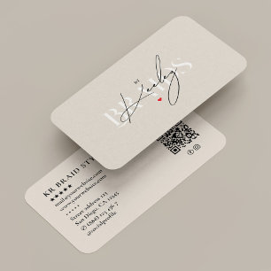 Vlechten Hair Stylist Elegante Signature Beige San Visitekaartje