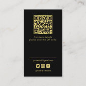 Vlechten instagram profiel foto raster qr code visitekaartje (Achterkant)