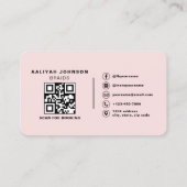 Vlechten Kapper QR Code Visitekaartje (Achterkant)