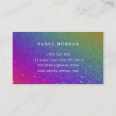 Vlechten Typografie Regenboog Glitters Glans Visitekaartje (Achterkant)