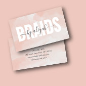Vlechten Typografie Waterverf Blush Pink Visitekaartje