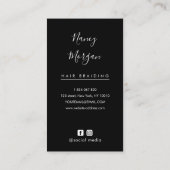 Vlechten vette typografie script handgeschreven fo visitekaartje (Achterkant)