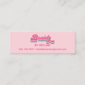 Vlechten Vlechten Braider Groovy Retro Afspraak Mini Visitekaartje (Voorkant)