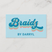 Vlechten Vlechten Vlechtvlechtmachine Groovy Retro Visitekaartje (Voorkant)