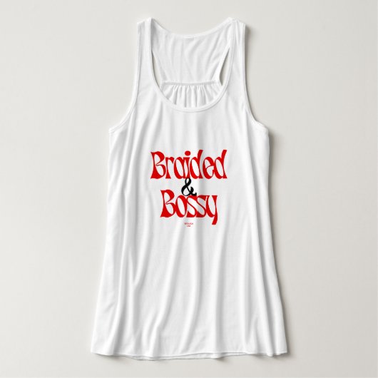Vlechtkapsel Racerback Grafische Tanktop (Design voorkant)