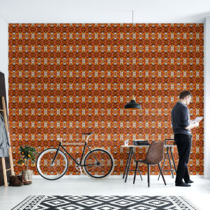 Vlechtmedium voor Spaanse peper en knoflook Behang