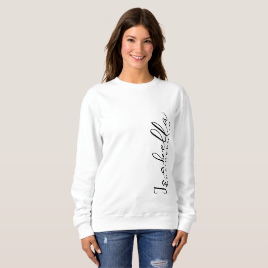 Vlechtmeisje Bachelorette Minimaal Modern Script Trui (Voorkant volledig)