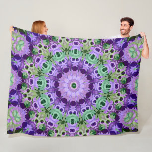Vleece Blanket Mandala rond patroon kaleidoscoop Fleece Deken