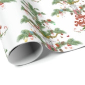 Vleece Navidad Sheep kerstboom Cadeaupapier (Rol Hoek)