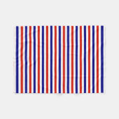 Vleece Red White en Blue Striped Throw Blanket Fleece Deken (Voorkant (Horizontaal))