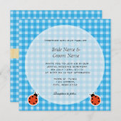 Vleedjes met een mooie landstijl en een bruiloft v kaart (Voorkant / Achterkant)