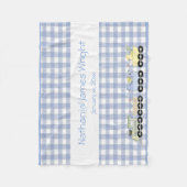 Vleekbank - Aangepast blauw en wit - vinkje Fleece Deken (Voorkant)