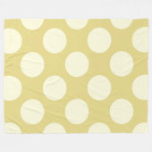 Vleekbank Grote cirkels Stip Groene Cream Fleece Deken (Voorkant (Horizontaal))