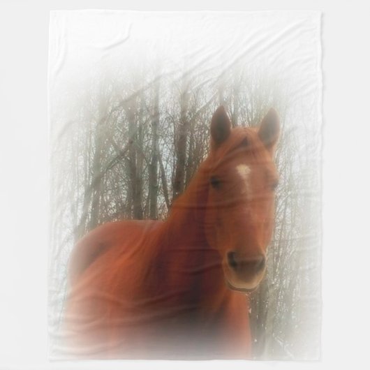Vleekbank/paard Fleece Deken (Voorkant)