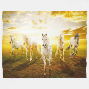 Vleekbank/paarden Fleece Deken