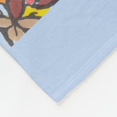 Vleekdeken met blauwe "Nederlandse tegel" mandala Fleece Deken (Hoek)