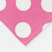 Vleekzak/roze met witte pooldots fleece deken (Hoek)