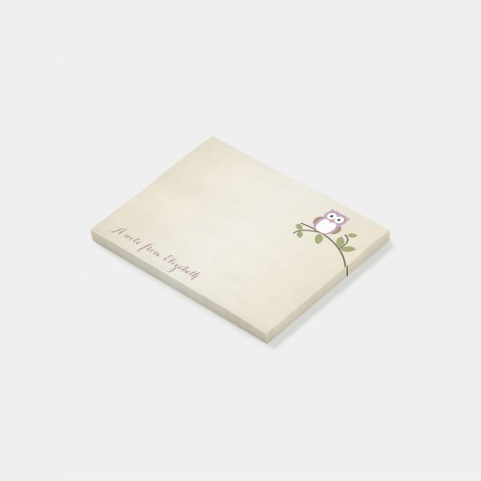 Vleemachtig stijlvol, owl post-it® notes (Schuin)