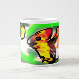 Vleerhond kunst grote koffiekop