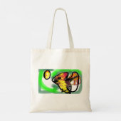 Vleerhond kunst tote bag (Achterkant)