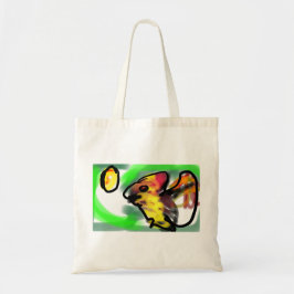 Vleerhond kunst tote bag