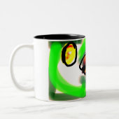 Vleerhond kunst tweekleurige koffiemok (Links)