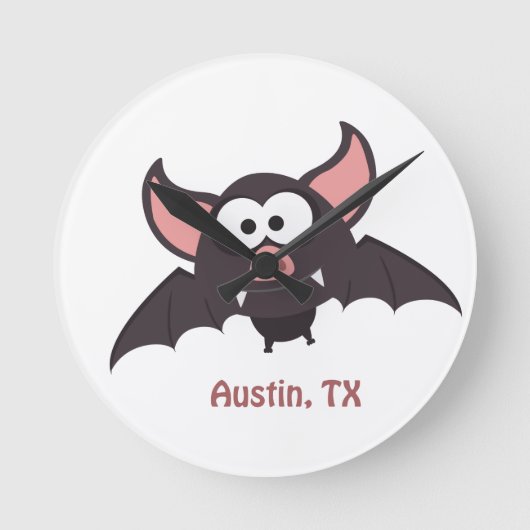 Vleermuis - Austin, Texas Ronde Klok (Voorkant)