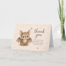 Vleermuis Baby Shower Bedankt