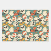 Vleermuis en strandballen Zomer tussen Halloween Inpakpapier Vel (Voorkant)