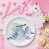 Vleermuis en wolken papieren bordje (Feest)