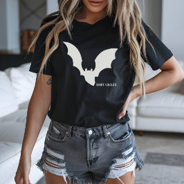 Vleermuis Gek Grappig Halloween Minimaal Tri-Blend Shirt