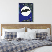 Vleermuis Goed Geluk Canvas Afdruk (Insitu (Slaapkamer))